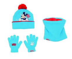 Disney Dětský set čepice/nákrčník/rukavice 44/46 Mickey Mouse "Happy Smiles"