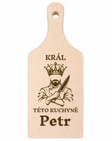 Dřevěné prkénko 14x30 cm - Král této kuchyně