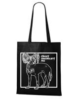 Ekologická nákupní taška s potiskem Čínského chocholatého psa