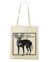 Ekologická nákupní taška s potiskem Čínského chocholatého psa