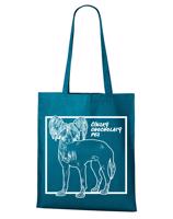 Ekologická nákupní taška s potiskem Čínského chocholatého psa