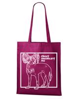 Ekologická nákupní taška s potiskem Čínského chocholatého psa