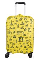 Elastický obal na kufr - Svět - žluto černý - Abbara Velikost: M