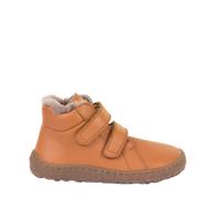 FRODDO KOTNÍČKOVÉ ZIMNÍ FURRY Cognac Dětské zimní zateplené barefoot boty - 35