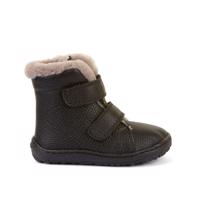 FRODDO KOTNÍKOVÉ ZIMNÍ FURRY BOOT Black Dětské zimní zateplené barefoot boty - 35