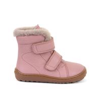FRODDO KOTNÍKOVÉ ZIMNÍ FURRY BOOT Pink Dětské zimní zateplené barefoot boty - 31