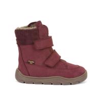 FRODDO ZERU TEX WINTER Bordeaux Dětské zimní zateplené barefoot boty - 27