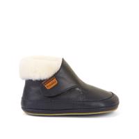 FRODDO ZIMNÍ CAPÁČKY FURRY WALKERS Dark Blue Dětské první zateplené barefoot botičky - 23