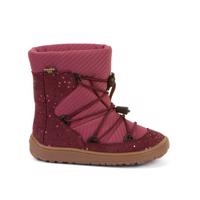 FRODDO ZIMNÍ TEX TRACK WOOL Bordeaux+ Dětské zimní zateplené barefoot boty - 26