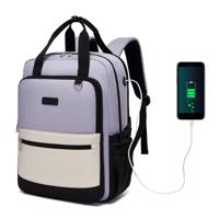 Funkční voděodolný batoh na notebook 15,6" Kono - fialovo-béžový - 20 L