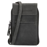 Hide & Stitches Idaho dámská kožená crossbody taška na mobil  - černá