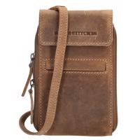 Hide & Stitches Idaho dámská kožená crossbody taška na mobil  - hnědá