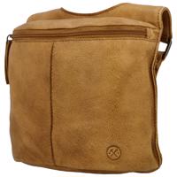 Hide & stitches Paint Rock taška přes rameno - okrová