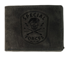 HL Luxusní kožená peněženka Special Forces - černá