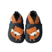 HOPI HOP BAREFOOT KOŽENÉ CAPÁČKY Lišáček Modré Dětské barefoot capáčky - S