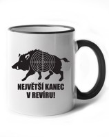 Hrneček - Největší kanec v revíru - hrnek pro myslivce