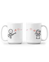 Hrnečky pro zamilované Hudba - Valentýnský dárek nebo dárek na výročí