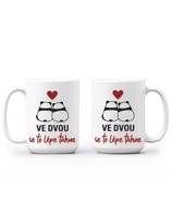 Hrnečky pro zamilované  Ve dvou se to lépe tahne dárek na Valentýna