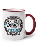 Hrnek pro milovníky cvičení Nesnáším být sexy ale chodím do fitness