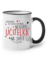 Hrnek pro učitelku s nápisem "Nejlepší učitelka" - dárek pro učitelku