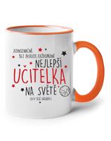 Hrnek pro učitelku s nápisem "Nejlepší učitelka" - dárek pro učitelku