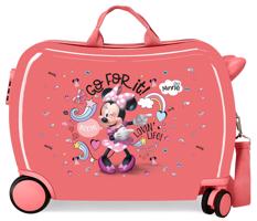 JOUMMABAGS Dětský kufřík na kolečkách - odražedlo - Disney - MINNIE LOVING LIFE - 34L