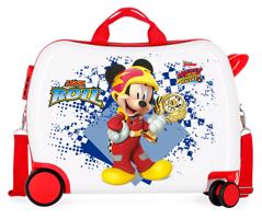 JOUMMABAGS Dětský kufřík na kolečkách - odražedlo - Mickey Joy