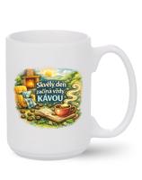 Keramický hrnek Den začíná kávou - ideální dárek