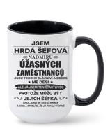 Keramický hrnek - Jsem hrdá šéfová
