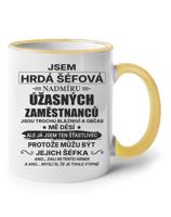 Keramický hrnek - Jsem hrdá šéfová