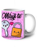 Keramický hrnek Miluji tě, máš klíč k mému srdci