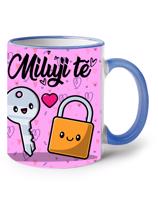 Keramický hrnek Miluji tě, máš klíč k mému srdci