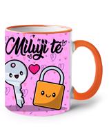Keramický hrnek Miluji tě, máš klíč k mému srdci