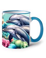 Keramický hrnek s delfíny - vhodný dárek pro milovníky těchto zvířat