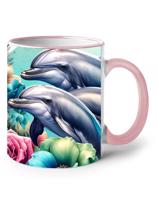 Keramický hrnek s delfíny - vhodný dárek pro milovníky těchto zvířat
