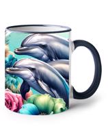 Keramický hrnek s delfíny - vhodný dárek pro milovníky těchto zvířat