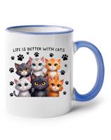 Keramický hrnek s kočkami- vhodný dárek pro milovníky těchto zvířat