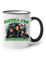 Keramický hrnek s motivem závodníka F1 -  Andrea Kimi Antonelli pro milovníky motosportu