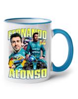 Keramický hrnek s motivem závodníka F1 - Fernando Alonso - pro milovníky motosportu slovensky