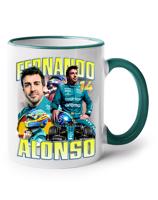 Keramický hrnek s motivem závodníka F1 - Fernando Alonso - pro milovníky motosportu slovensky