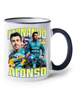 Keramický hrnek s motivem závodníka F1 - Fernando Alonso - pro milovníky motosportu slovensky