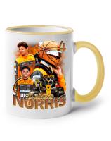 Keramický hrnek s motivem závodníka F1 -  Lando Norris - pro milovníky motosportu