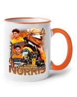 Keramický hrnek s motivem závodníka F1 -  Lando Norris - pro milovníky motosportu