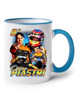Keramický hrnek s motivem závodníka F1 -  Oscar Piastri - pro milovníky motosportu