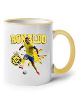 Keramický hrnek s potiskem  Cristiano Ronaldo - Al Nassr -  hrnek pro milovníky fotbalu