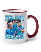 Keramický hrnek s potiskem Erling Braut Haaland - Manchester city -  keramický hrnek pro milovníky fotbalu