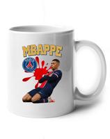 Keramický hrnek s potiskem Kylian Mbappé -  hrnek pro milovníky fotbalu