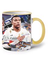Keramický hrnek s potiskem Kylian Mbappé -  hrnek pro milovníky fotbalu