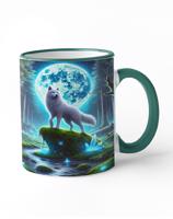 Keramický hrnek s vlkem