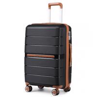 KONO British Traveller kabinové zavazadlo polypropylen - černá - 36L K2392L-BK-20